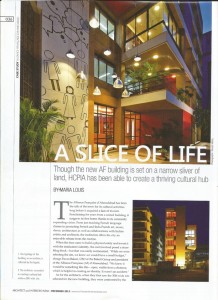 AF Ahmedabad, article Architecture & Interiors India, December 13-2