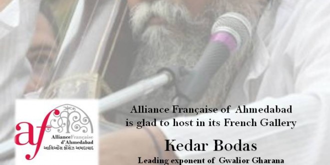 Alliance Francaise of Ahmedabad hosts Kedar Bodas for a Khayal Gayaki concert