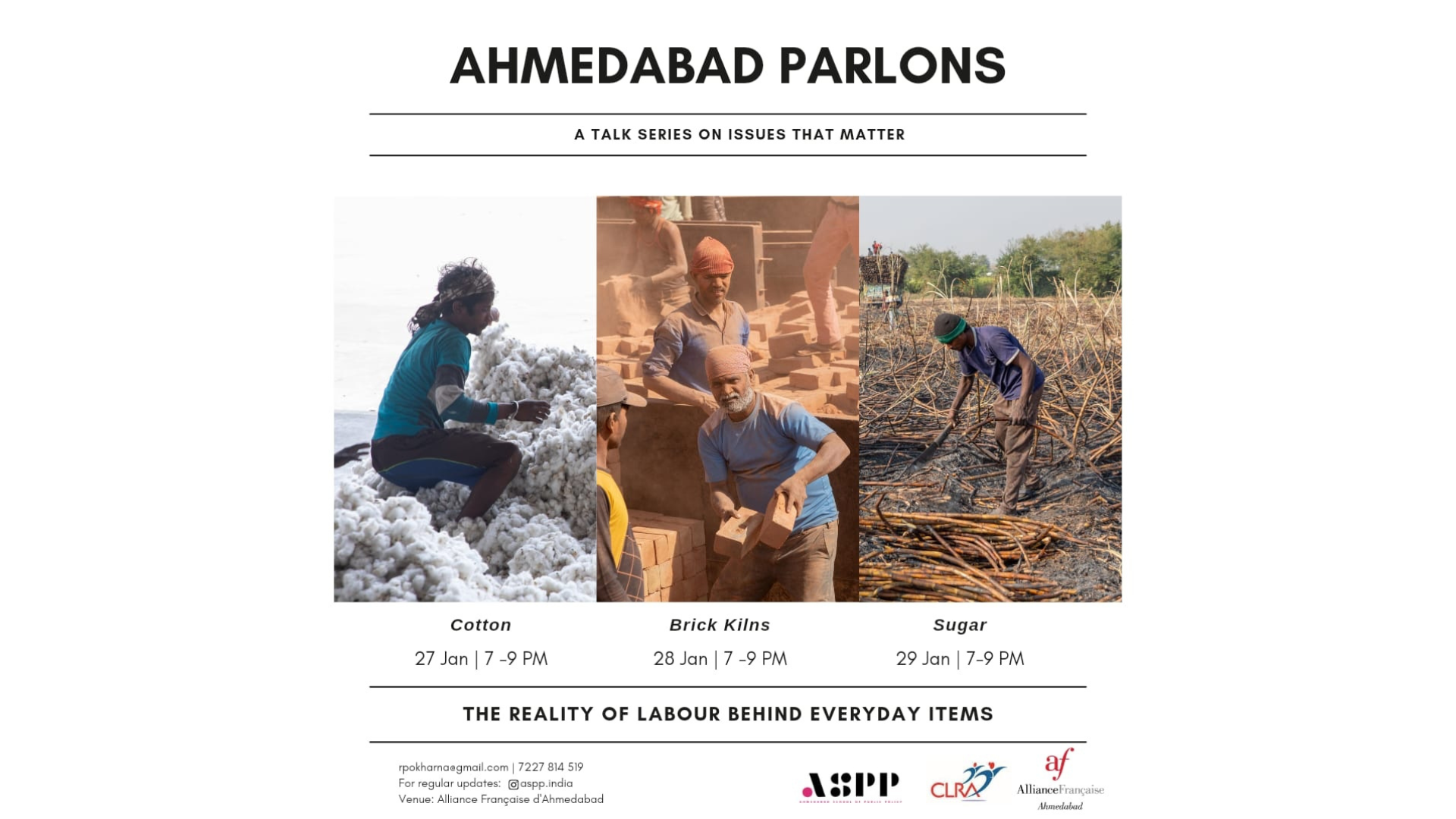 Ahmedabad Parlons - A talk series on Cotton, Brick & Sugar